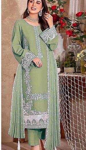 3 Piece Suit - Lawn Embroidered - Festive - UFS0123