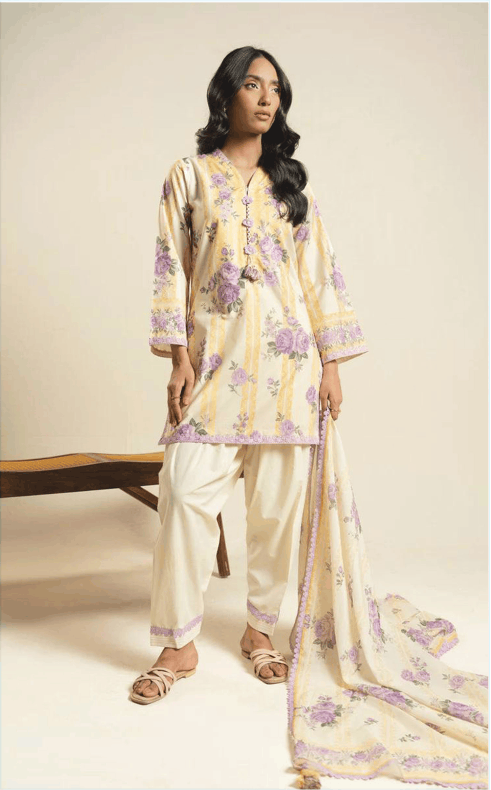 3 Piece Suit - Lawn - Al-Karam - UAK0016