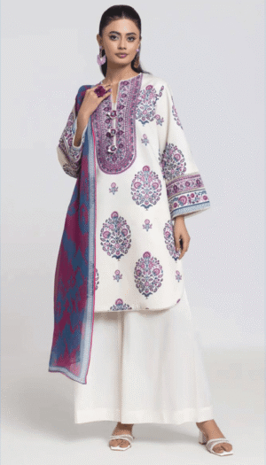 3 Piece Suit - Lawn - Bonanza Satrangi - UBS0022