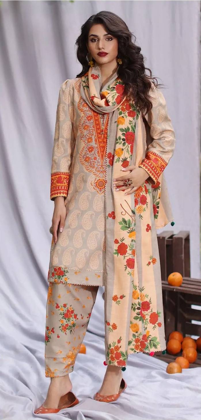 3 Piece Suit - Lawn - Charizma - UCH0098