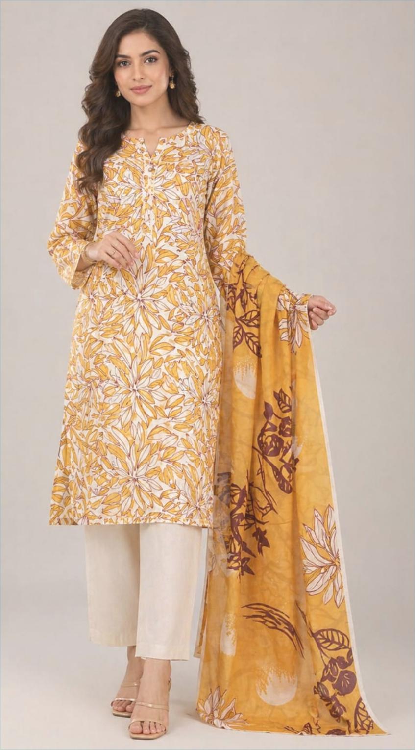 3 Piece Suit - Lawn - Beji Looms - UBJ0113