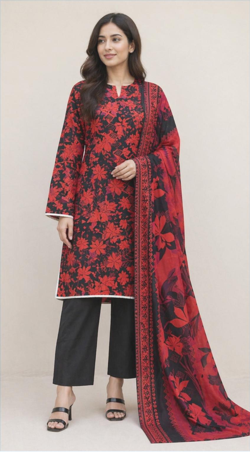 3 Piece Suit - Lawn - Beji Looms - UBJ0115