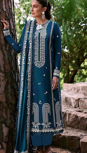 3 Piece Suit - Lawn Embroidered - Festive - UFS0124