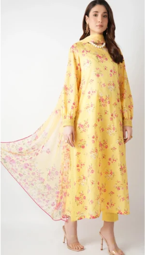 3 Piece Suit - Lawn Embroidered - Bareeze - UBR0126