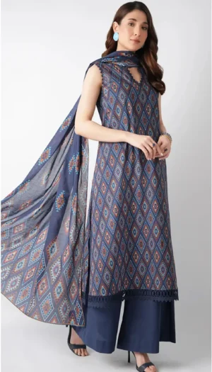 3 Piece Suit - Lawn Embroidered - Bareeze - UBR0128