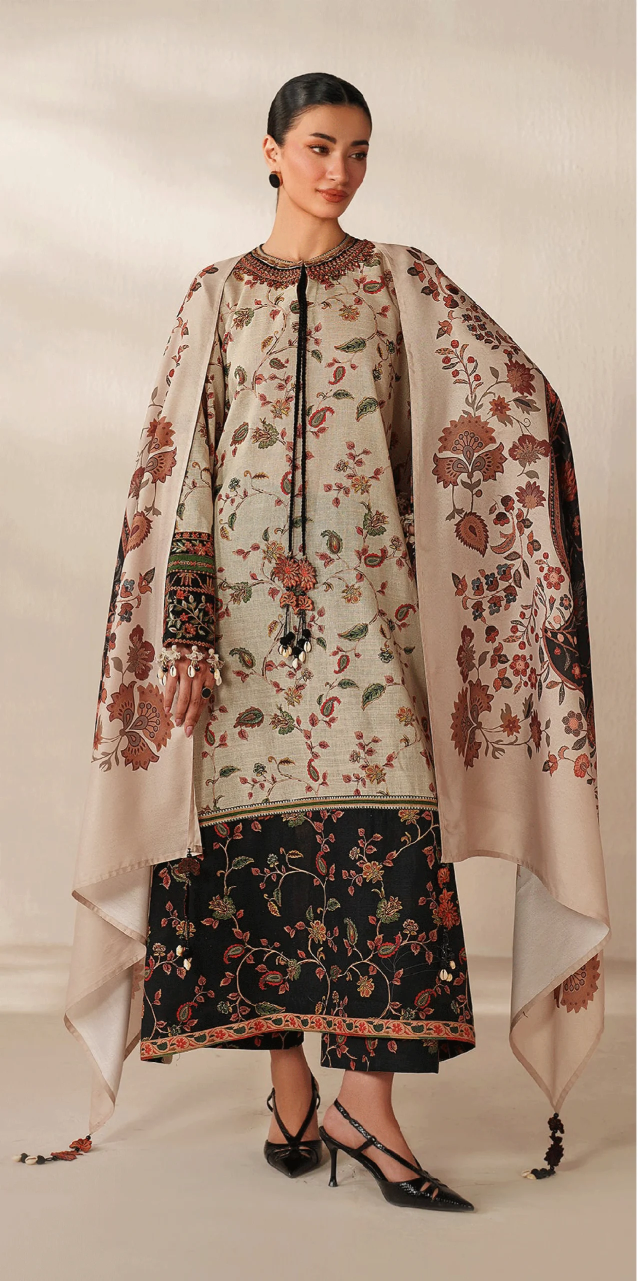 3 Piece Suit - Lawn Embroidered - Baroque - UBA0137