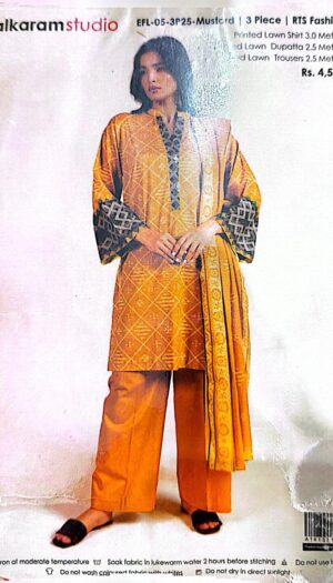 3 Piece Suit - Lawn - Al-Karam - UAK0013