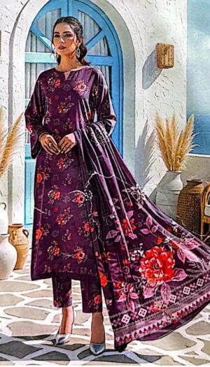 3 Piece Suit - Lawn - Sapphire - USA0072