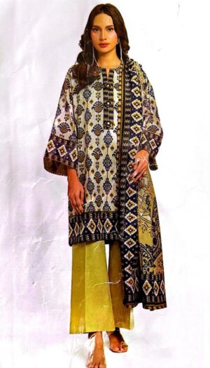 3 Piece Suit - Lawn - Bonanza Satrangi - UBS0032