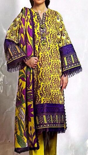 3 Piece Suit - Lawn - Bonanza Satrangi - UBS0033