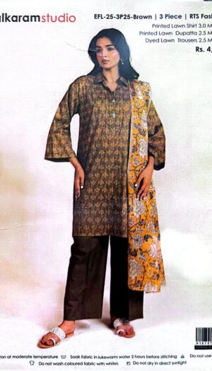 3 Piece Suit - Lawn - Al-Karam - UAK0012