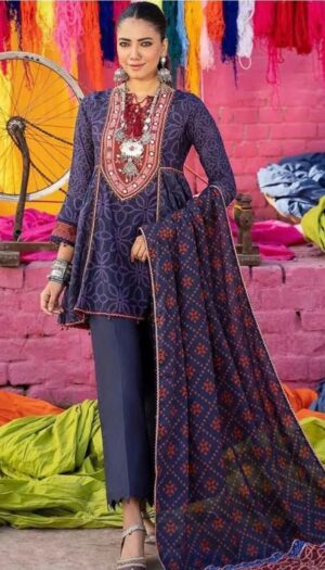 3 Piece Suit - Lawn - Bint e Naz- UBI0011