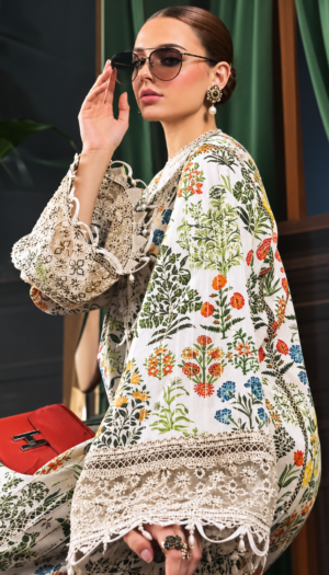 3 Piece Suit - Lawn - Maria B Emb - UMB0101
