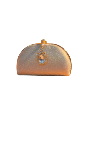women's half moon fancy clutch