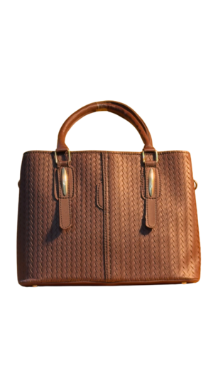Woven top handle handbag